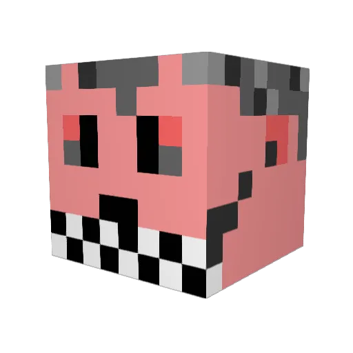 Milewalker Minecraft avatar head, 3D render