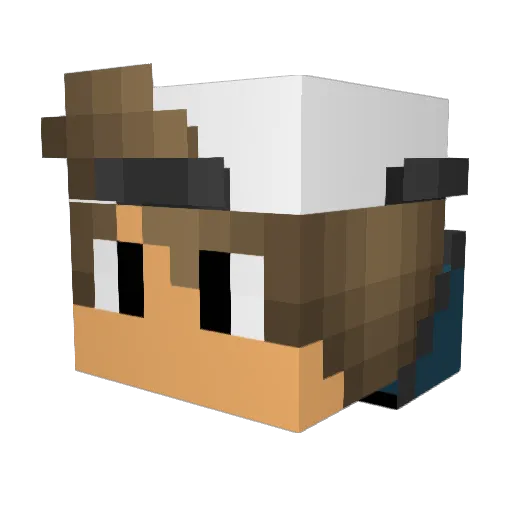 MilezFPS Minecraft avatar head, 3D render