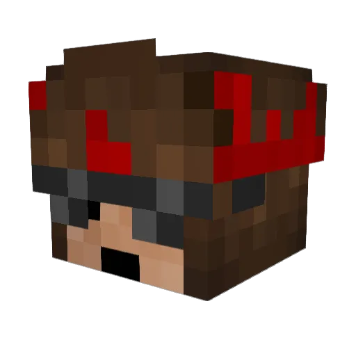 Milfsud Minecraft avatar head, 3D render