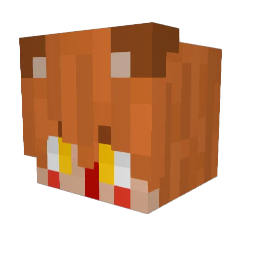 Milhail Minecraft avatar head, 3D render