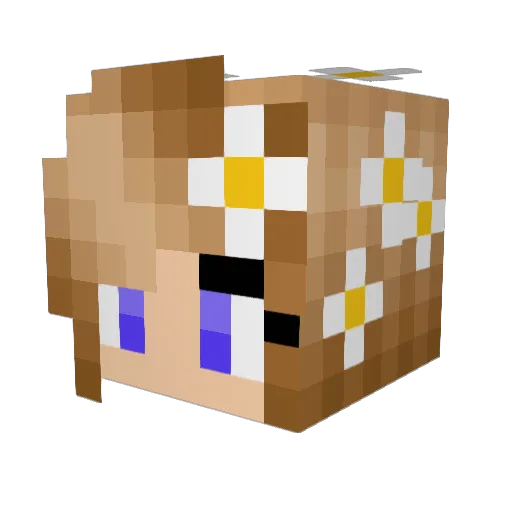 MiliPlays Minecraft avatar head, 3D render