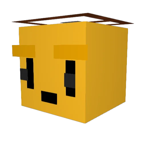 Milian Minecraft avatar head, 3D render