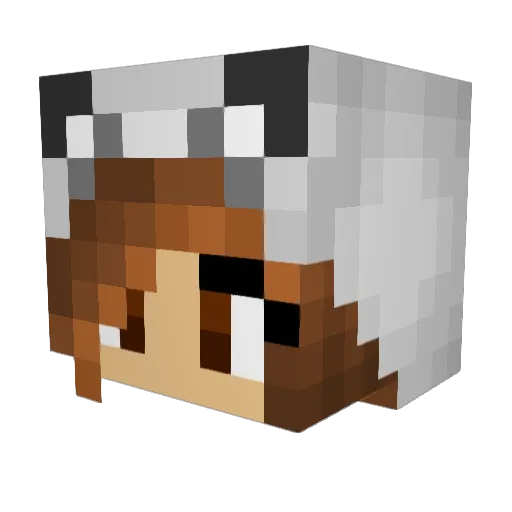 Milian_H Minecraft avatar head, 3D render