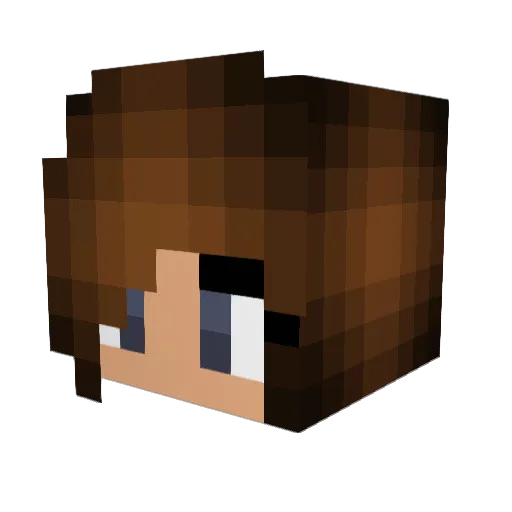 Milicha_G_ Minecraft avatar head, 3D render
