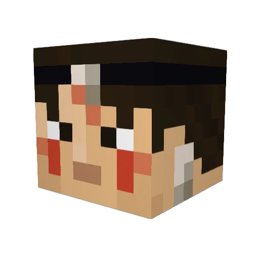 Milie51 Minecraft avatar head, 3D render