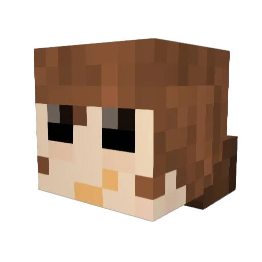 Milifilou Minecraft avatar head, 3D render