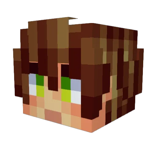 Milily25 Minecraft avatar head, 3D render
