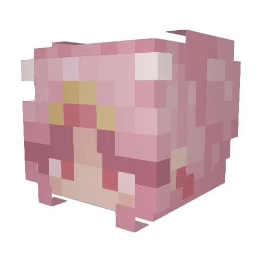 MilimeYUH Minecraft avatar head, 3D render