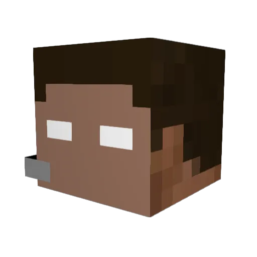 MilioZ7 Minecraft avatar head, 3D render