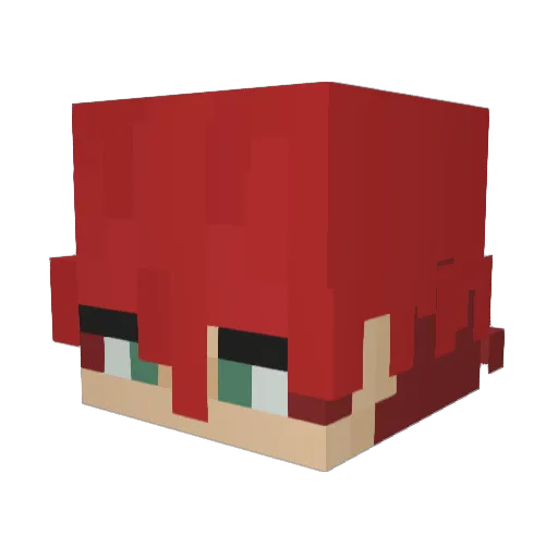 Milio_o Minecraft avatar head, 3D render