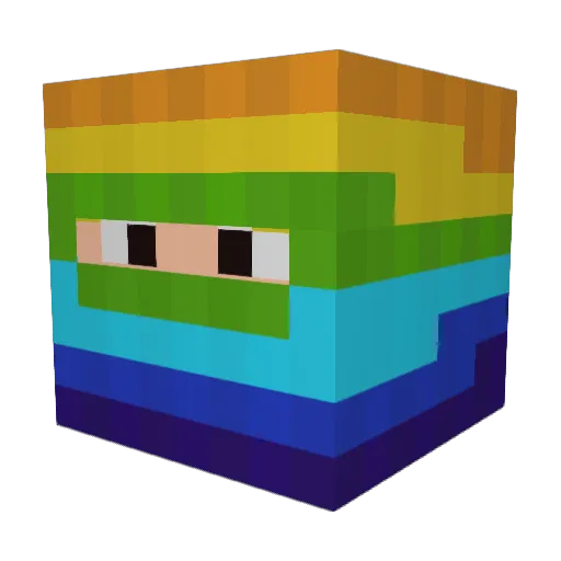 Militalent Minecraft avatar head, 3D render