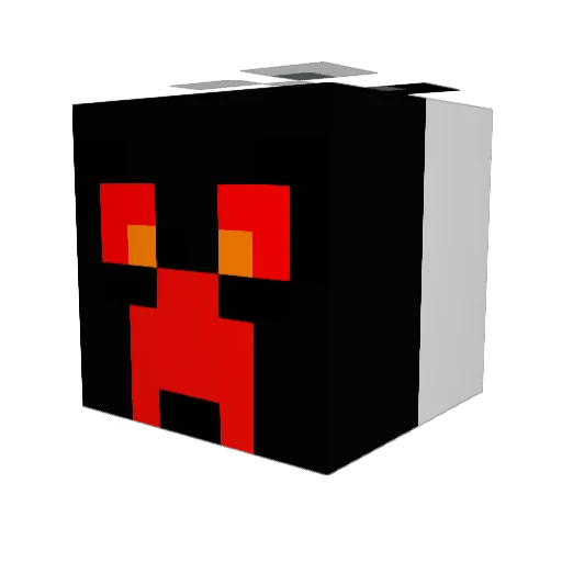Militaria Minecraft avatar head, 3D render
