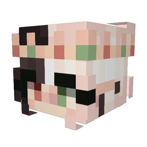 Military_Grandma Minecraft avatar head, 3D render
