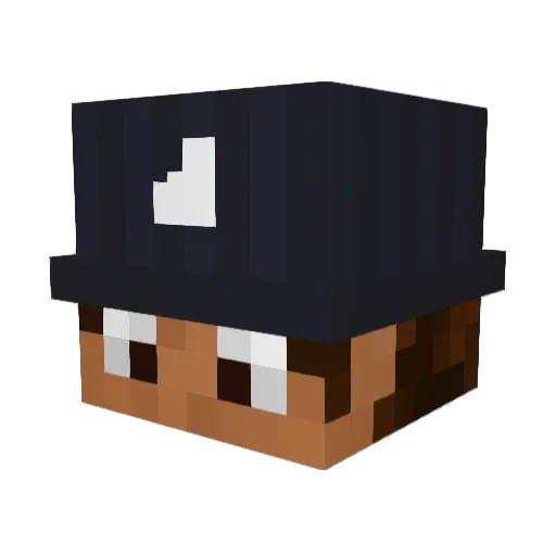 Milius_ Minecraft avatar head, 3D render