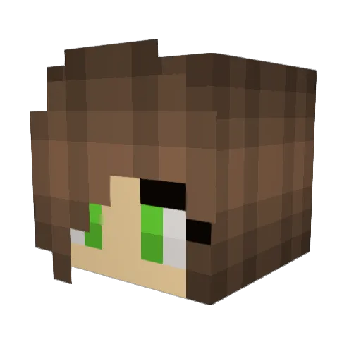 Milji Minecraft avatar head, 3D render