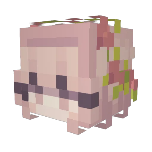 Milk0299 Minecraft avatar head, 3D render