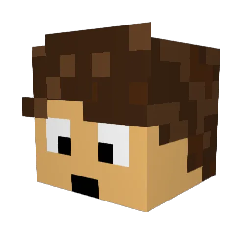 Milk1041 Minecraft avatar head, 3D render