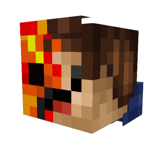 Milk420 Minecraft avatar head, 3D render