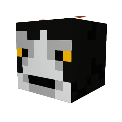 Milk4 Minecraft avatar head, 3D render