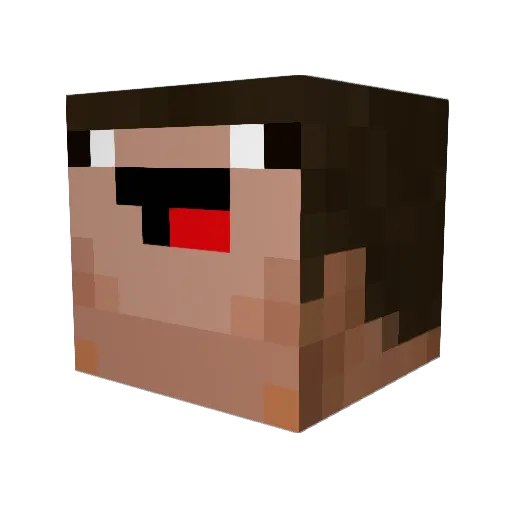 MilkAura Minecraft avatar head, 3D render