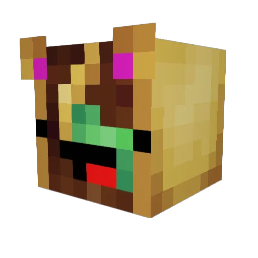 MilkBreadz Minecraft avatar head, 3D render