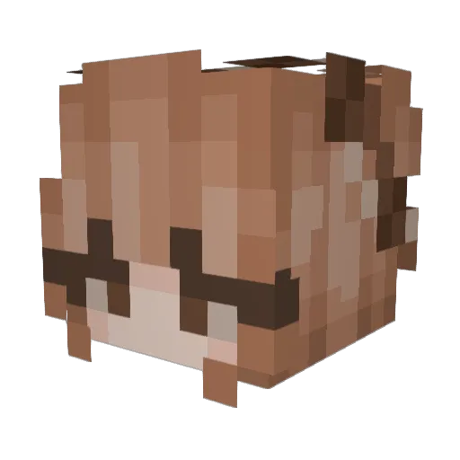 MilkCartlyn Minecraft avatar head, 3D render
