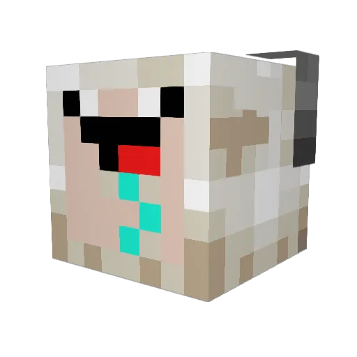 MilkDemPandas Minecraft avatar head, 3D render