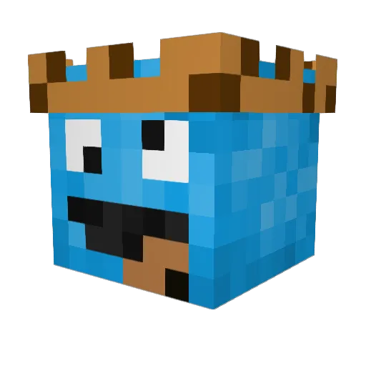 MilkFlux Minecraft avatar head, 3D render