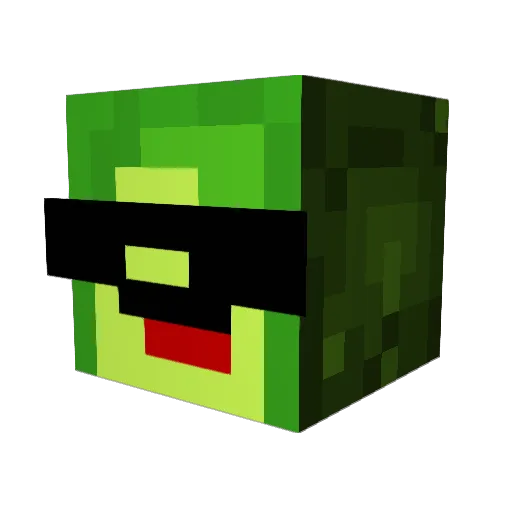 MilkFree_Milk Minecraft avatar head, 3D render