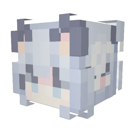 MilkKd Minecraft avatar head, 3D render