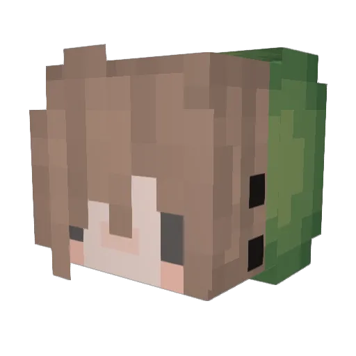 MilkMah Minecraft avatar head, 3D render
