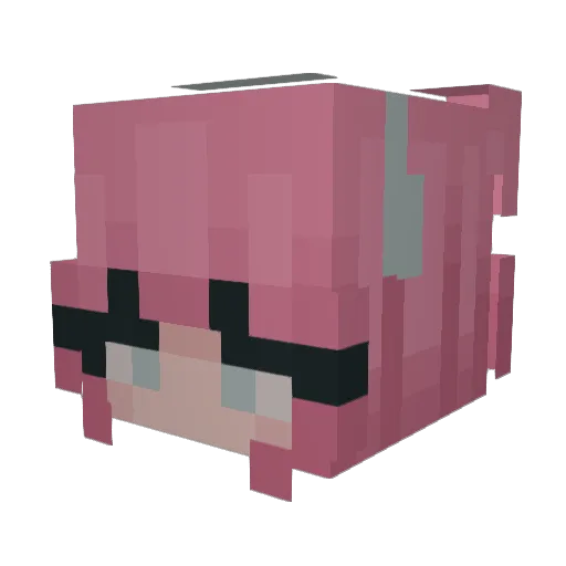 MilkMallow28 Minecraft avatar head, 3D render