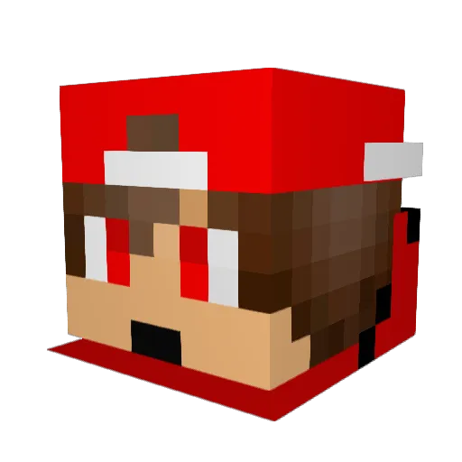 MilkMan_25 Minecraft avatar head, 3D render