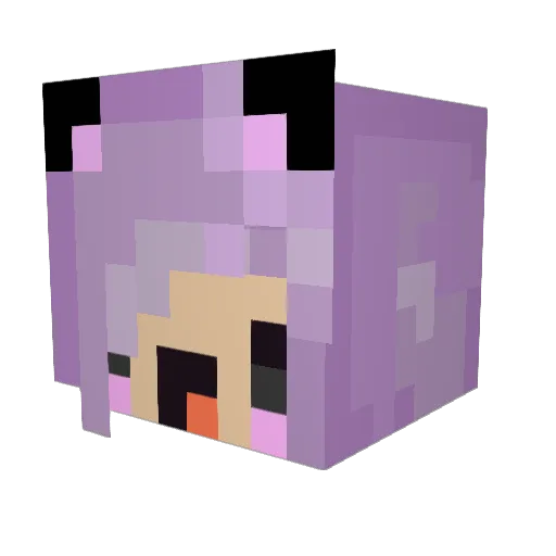 MilkMonster21 Minecraft avatar head, 3D render
