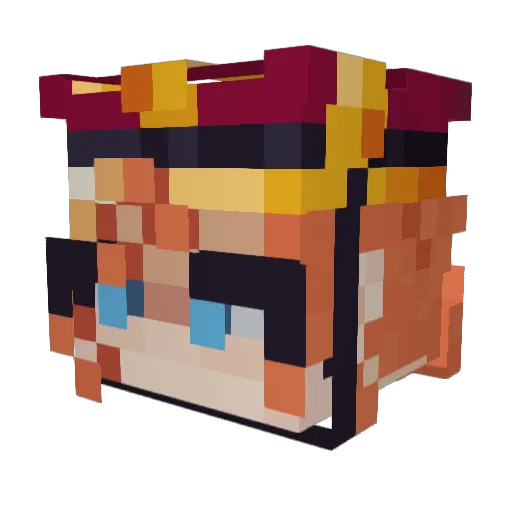MilkOverload Minecraft avatar head, 3D render