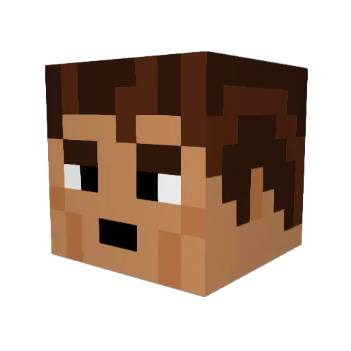 MilkSheik00 Minecraft avatar head, 3D render