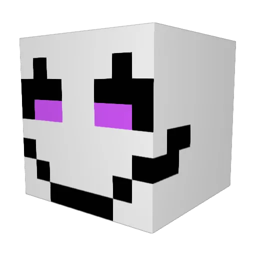MilkT_T Minecraft avatar head, 3D render