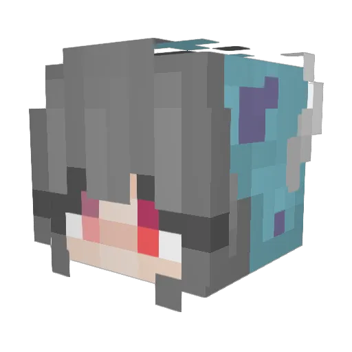 MilkTeaBabyyy Minecraft avatar head, 3D render