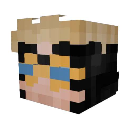 MilkVca Minecraft avatar head, 3D render