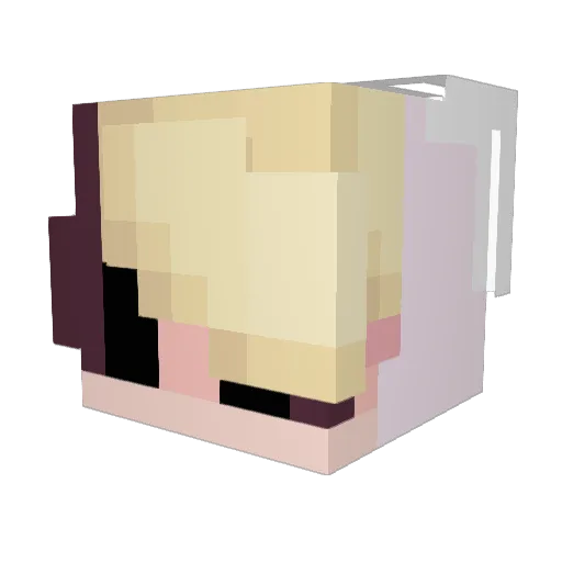 MilkWHEEE Minecraft avatar head, 3D render