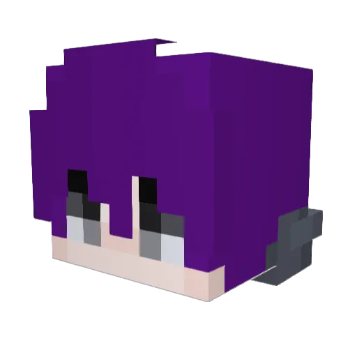 MilkWusky Minecraft avatar head, 3D render