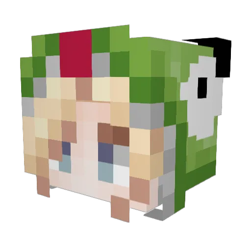 MilkYT Minecraft avatar head, 3D render