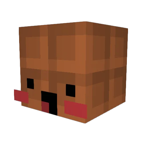 Milk_Choco0120 Minecraft avatar head, 3D render