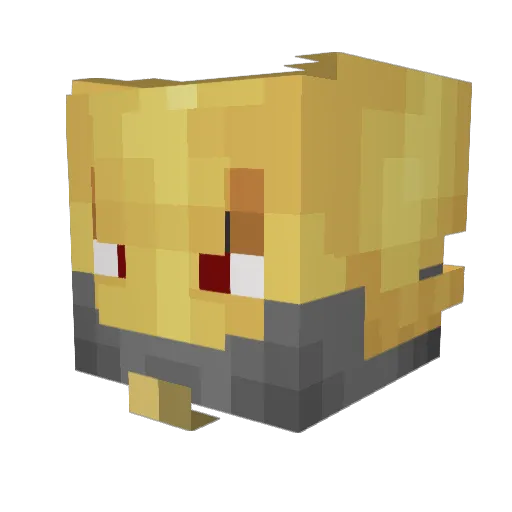 Milk_Warrior Minecraft avatar head, 3D render