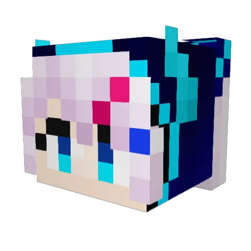 Milk_Waves Minecraft avatar head, 3D render