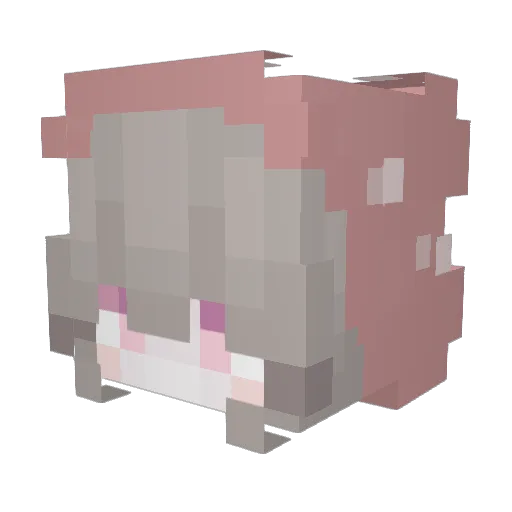 Milk_Yi Minecraft avatar head, 3D render