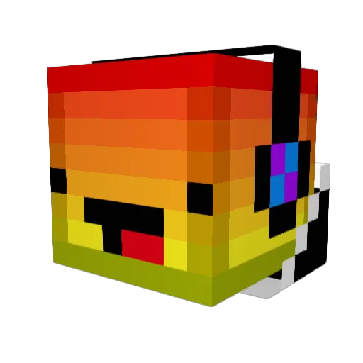Milk_craft Minecraft avatar head, 3D render