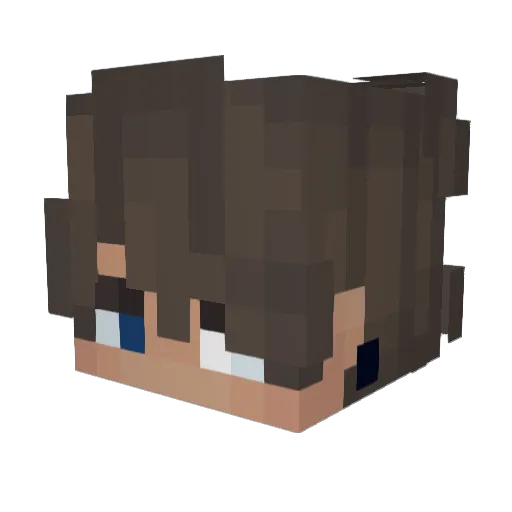 Milk_luver Minecraft avatar head, 3D render