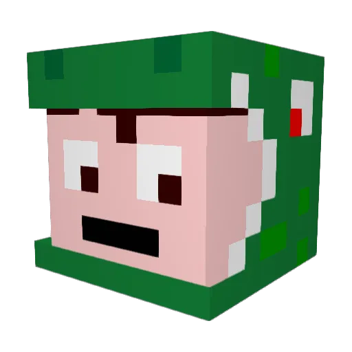 Milk_tank Minecraft avatar head, 3D render