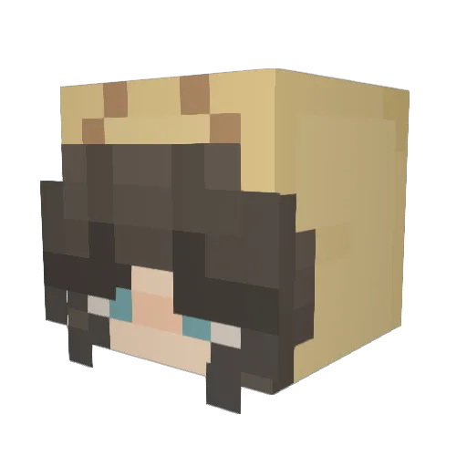 Milka460 Minecraft avatar head, 3D render